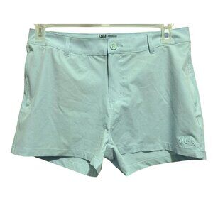 HUK Womens Drifter Shorts Performance Quick-Dry Sz 10 Zip Pockets Fishing Shorts